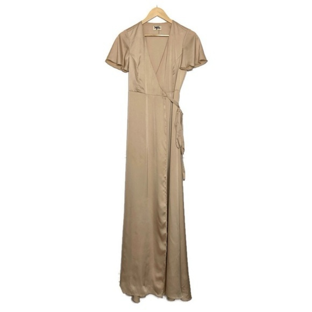 SHOW ME YOUR MUMU Noelle Wrap Maxi Dress in Tan